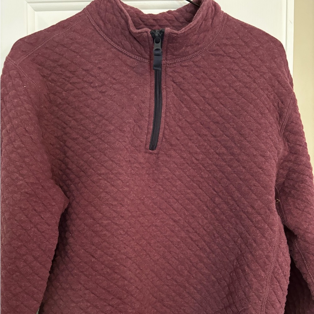 Men's Maroon Quilted Sweater
